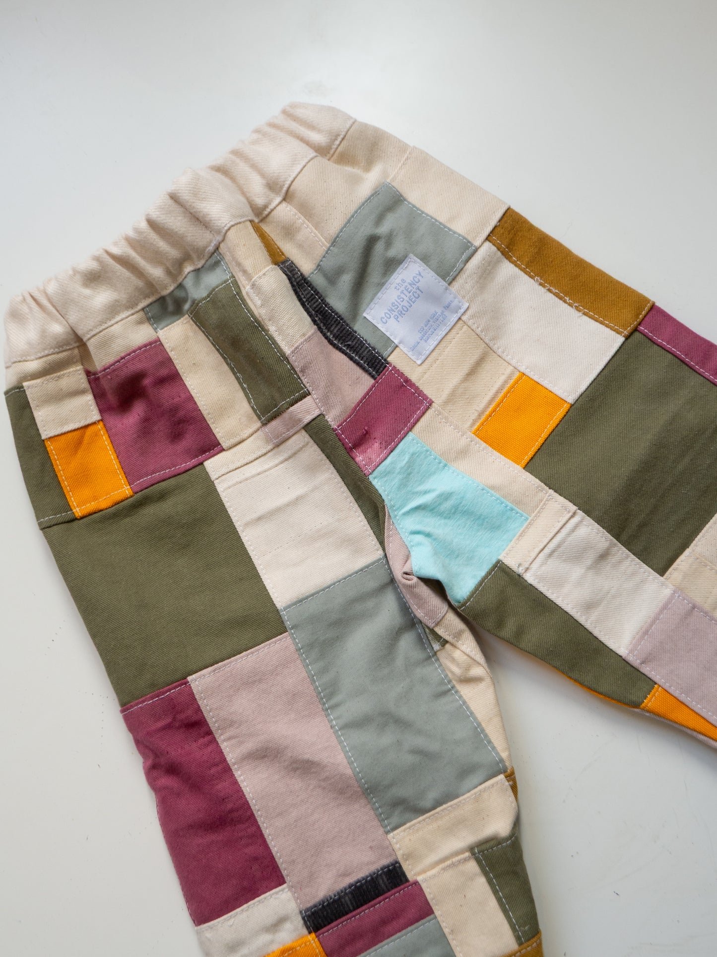 TCP MINI (SIZE 1) - Reworked Organic Patchwork Pants - Multi Color with Corduroy