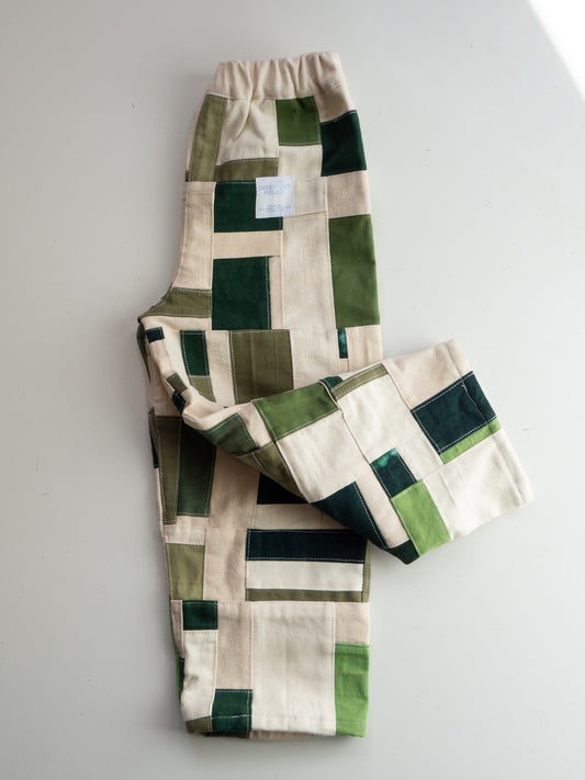 TCP MINI (SIZE 5) - Reworked Organic Patchwork Pants - Green