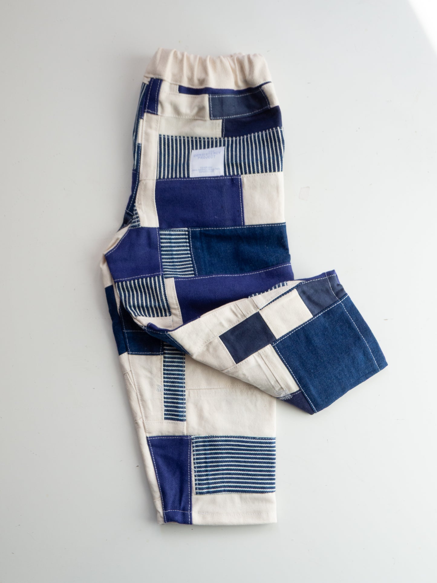 TCP MINI (SIZE 3) - Reworked Organic Patchwork Pants - Blue