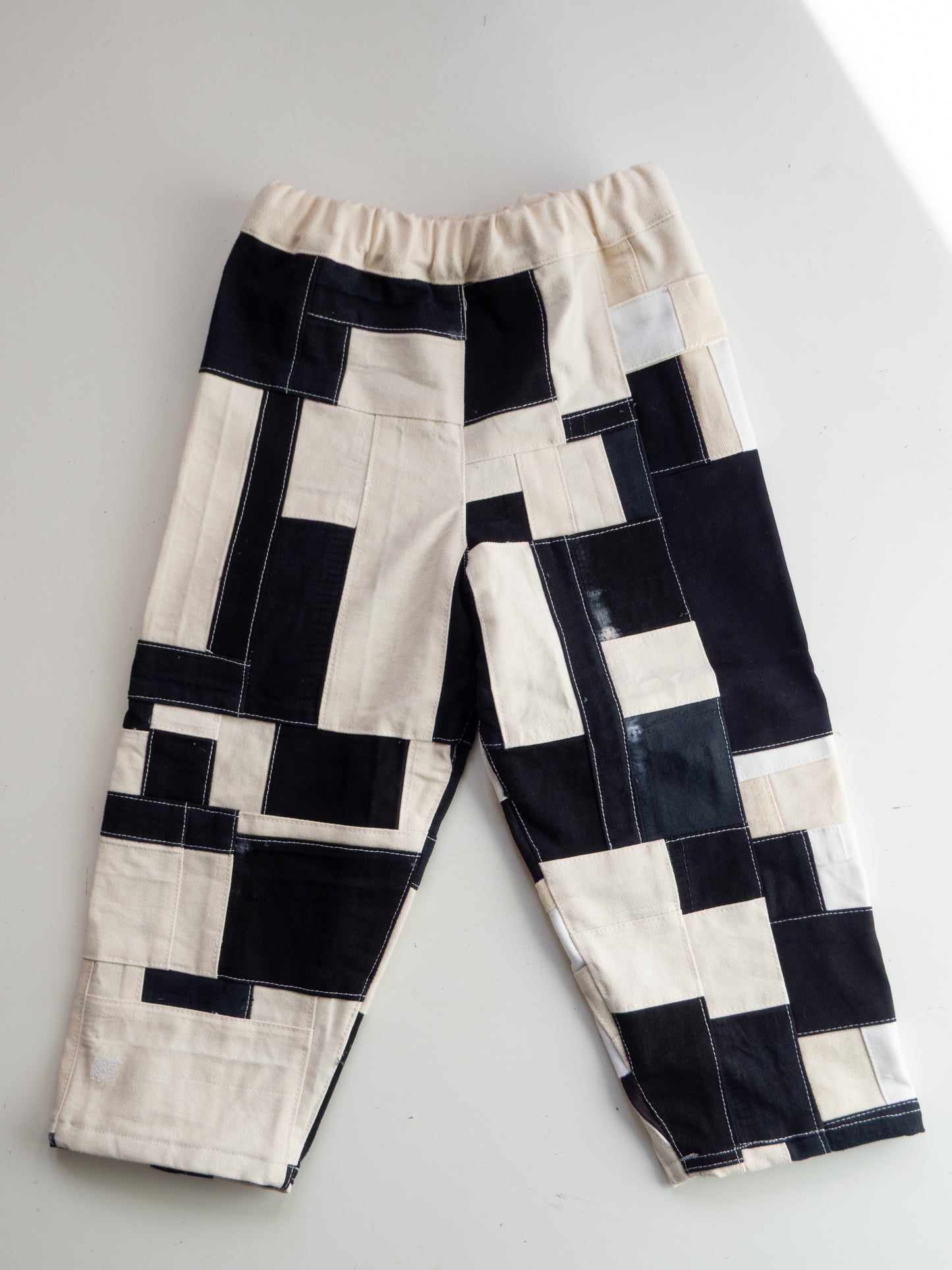 TCP MINI (SIZE 4) - Reworked Organic Patchwork Pants - Black