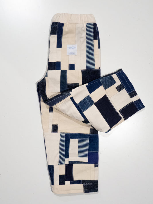 TCP MINI (SIZE 5) - Reworked Organic Patchwork Pants - Blue and Denim