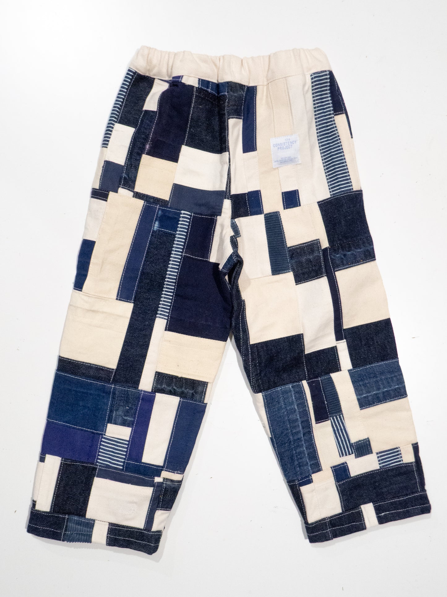 TCP MINI (SIZE 5) - Reworked Organic Patchwork Pants - Blue and Denim