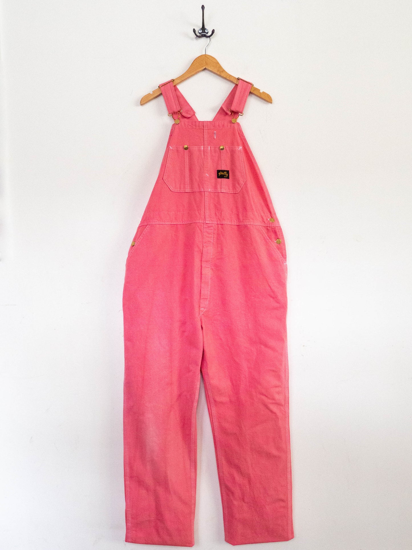 Vintage Deadstock Stan Ray Overalls in Bubblegum Pink (2XL)