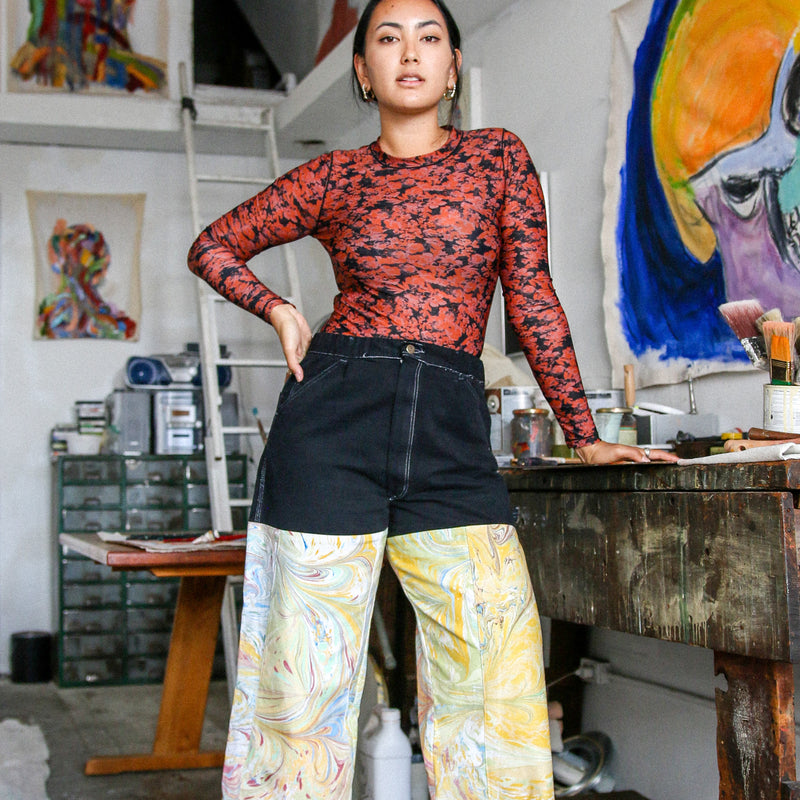 Reworked Stan Ray Painter Pants - Marbled