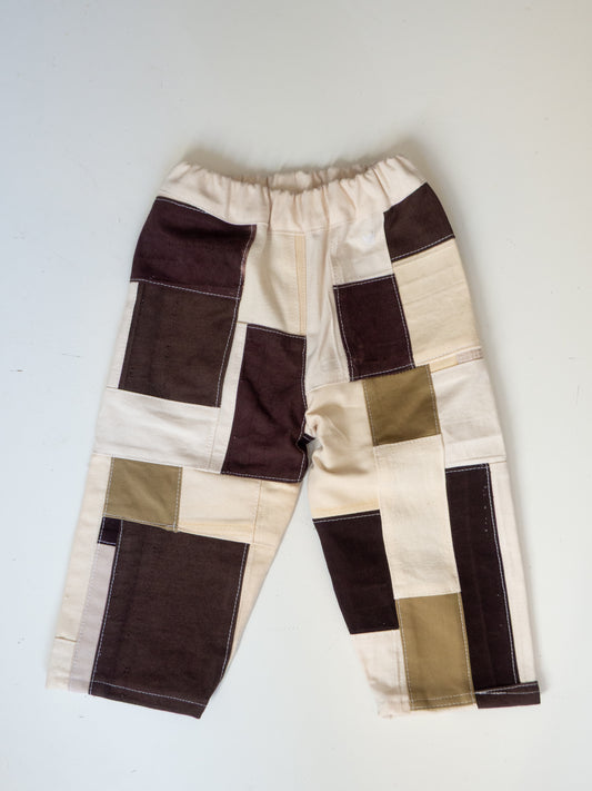 TCP MINI (SIZE 1) - Reworked Organic Patchwork Pants - Brown