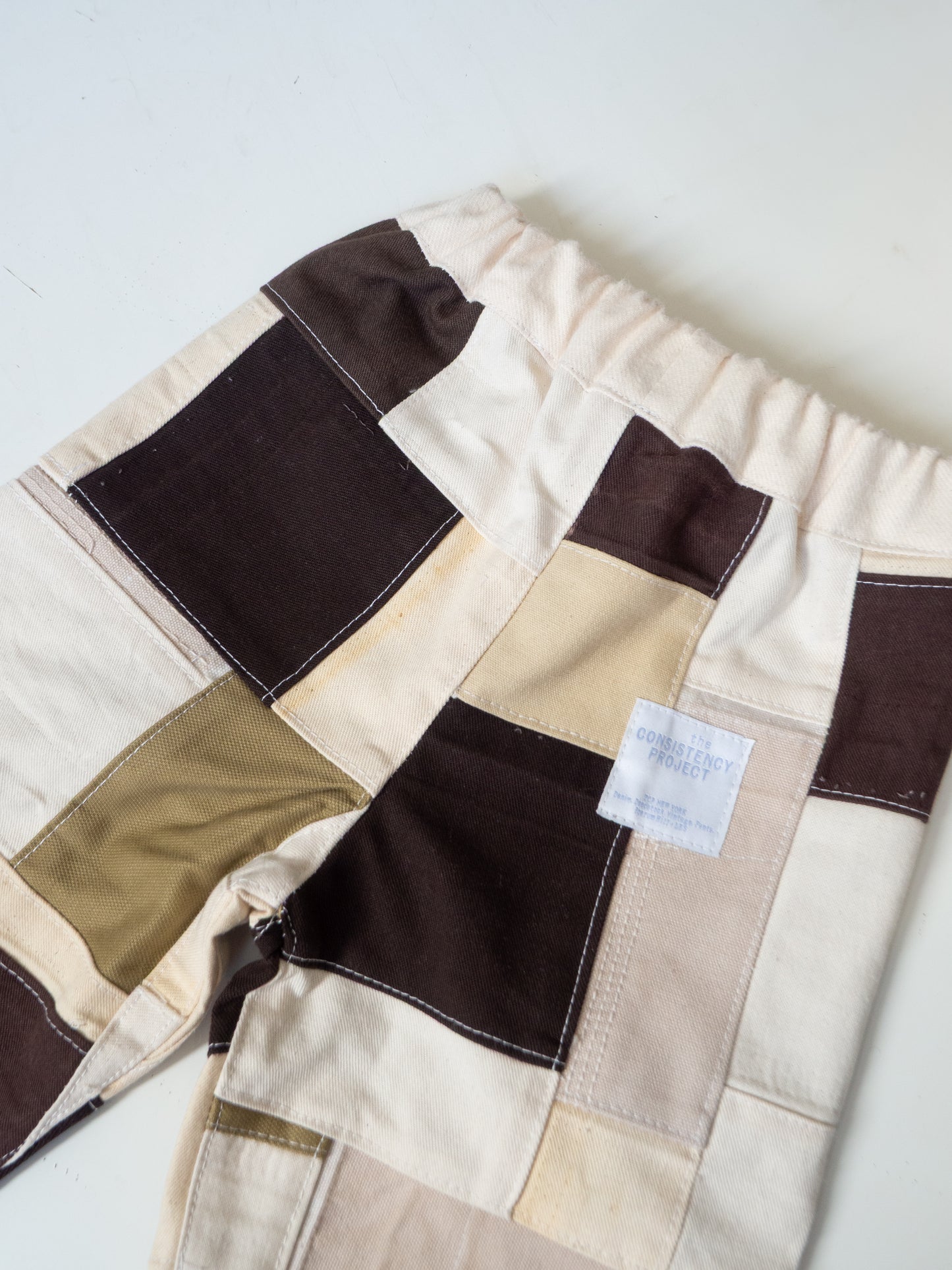 TCP MINI (SIZE 1) - Reworked Organic Patchwork Pants - Brown