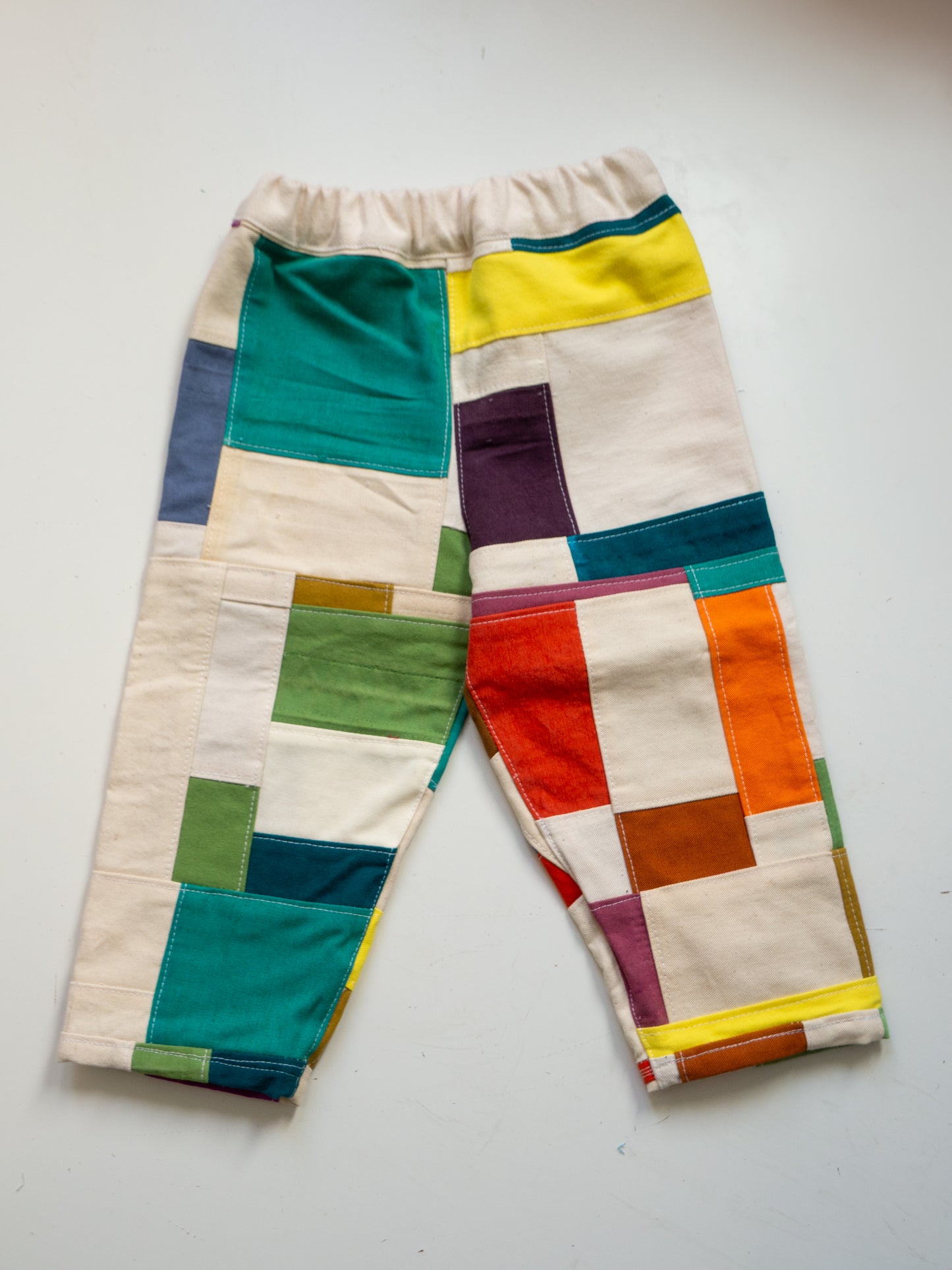 TCP MINI (SIZE 2) - Reworked Organic Patchwork Pants - Bright Multi Color
