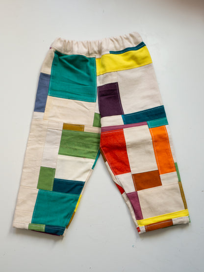 TCP MINI (SIZE 2) - Reworked Organic Patchwork Pants - Bright Multi Color