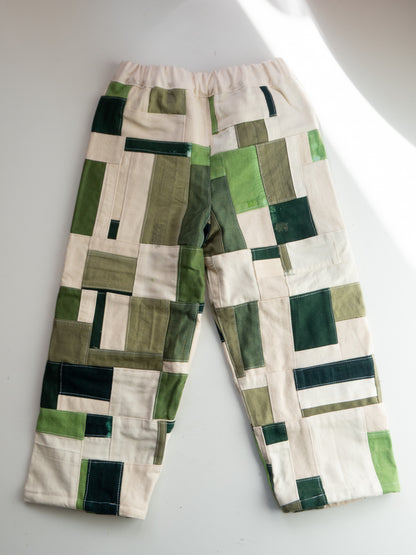 TCP MINI (SIZE 5) - Reworked Organic Patchwork Pants - Green