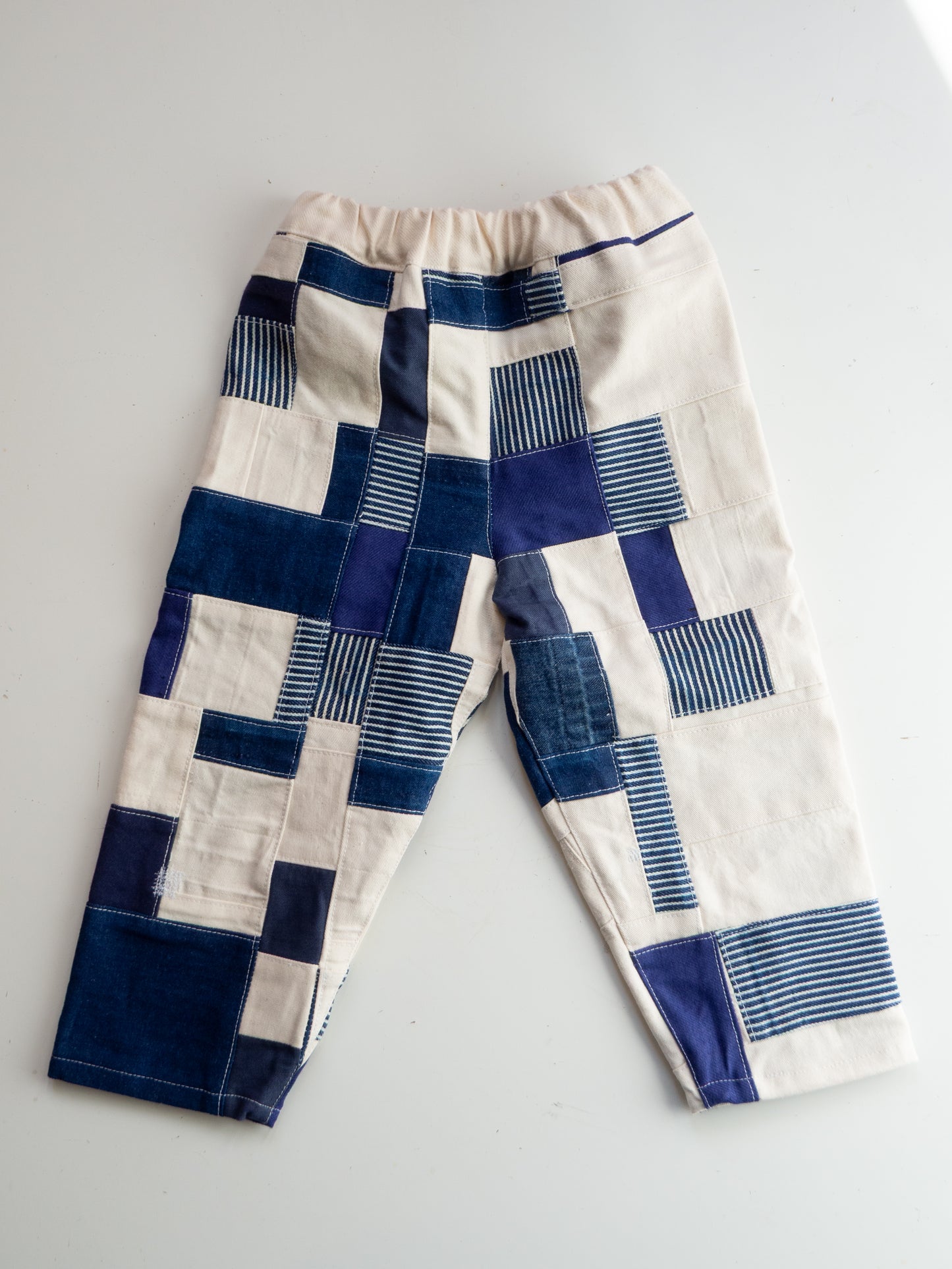 TCP MINI (SIZE 3) - Reworked Organic Patchwork Pants - Blue