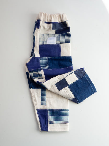 TCP MINI (SIZE 3) - Reworked Organic Patchwork Pants - Blue