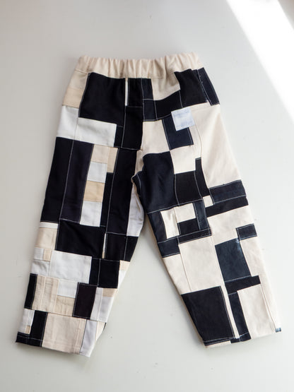 TCP MINI (SIZE 4) - Reworked Organic Patchwork Pants - Black