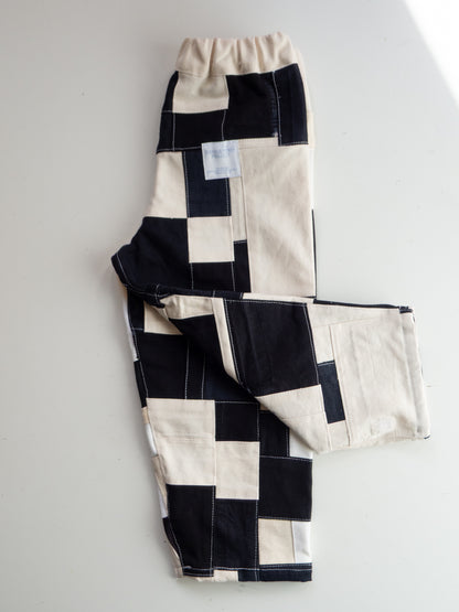 TCP MINI (SIZE 4) - Reworked Organic Patchwork Pants - Black