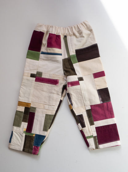 TCP MINI (SIZE 3) - Reworked Organic Patchwork Pants - Multi Color