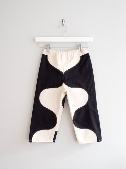 TCP MINI (SIZE 4) - Reworked Wavy Pants, BLK & CREAM