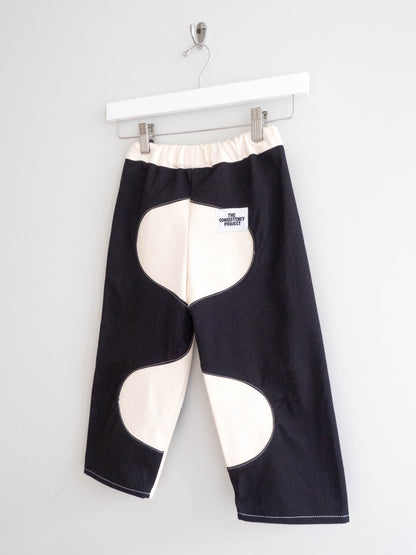 TCP MINI (SIZE 4) - Reworked Wavy Pants, BLK & CREAM