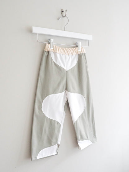 TCP MINI (SIZE 3) - Reworked Wavy Pants, SAGE & WHITE