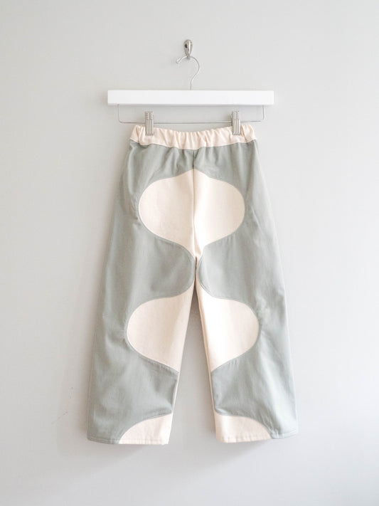 TCP MINI (SIZE 5) - Reworked Wavy Pants, SAGE & CREAM