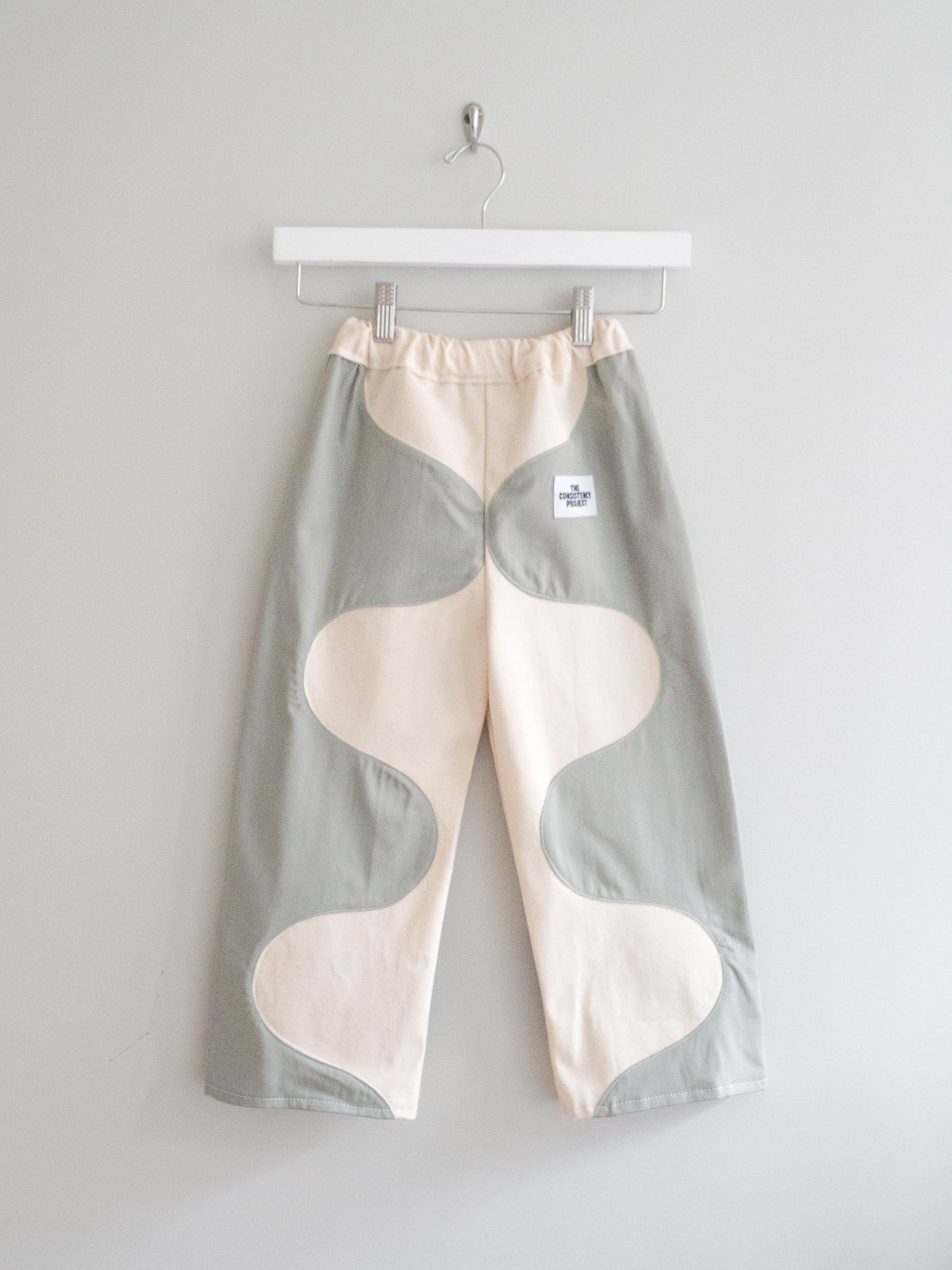 TCP MINI (SIZE 5) - Reworked Wavy Pants, SAGE & CREAM