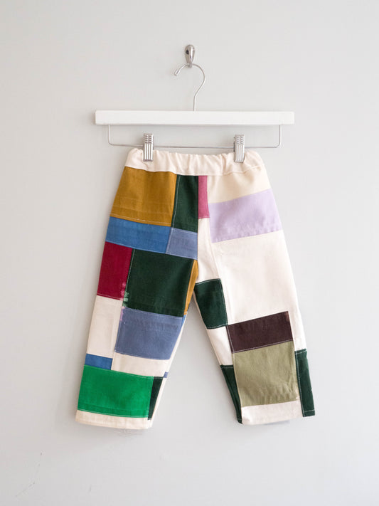 TCP MINI (SIZE 2) - Reworked Vintage Patchwork Pants, Organic Patchwork (A)