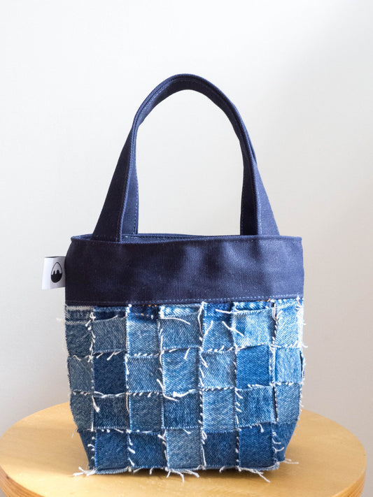 TCP Mini Bag Tote - Woven Checkerboard - Denim