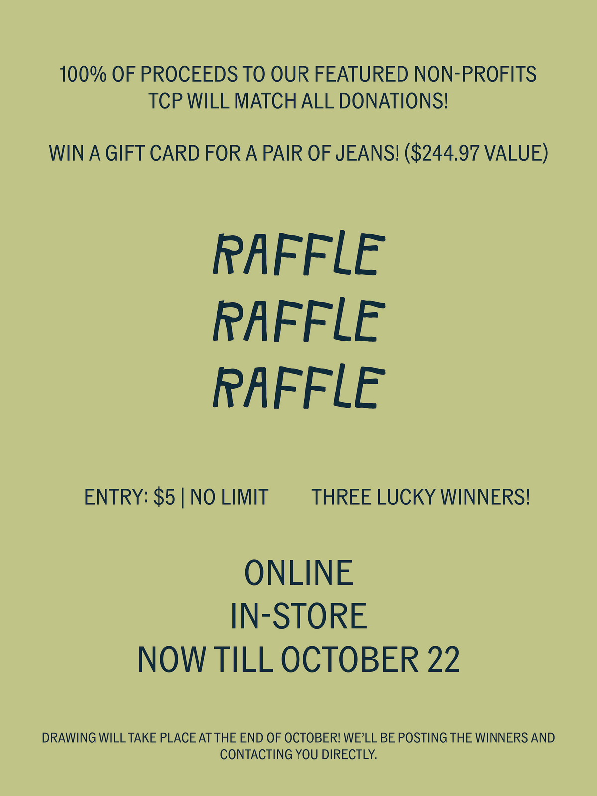 TCP BIRTHDAY RAFFLE - NOW TILL 10/22