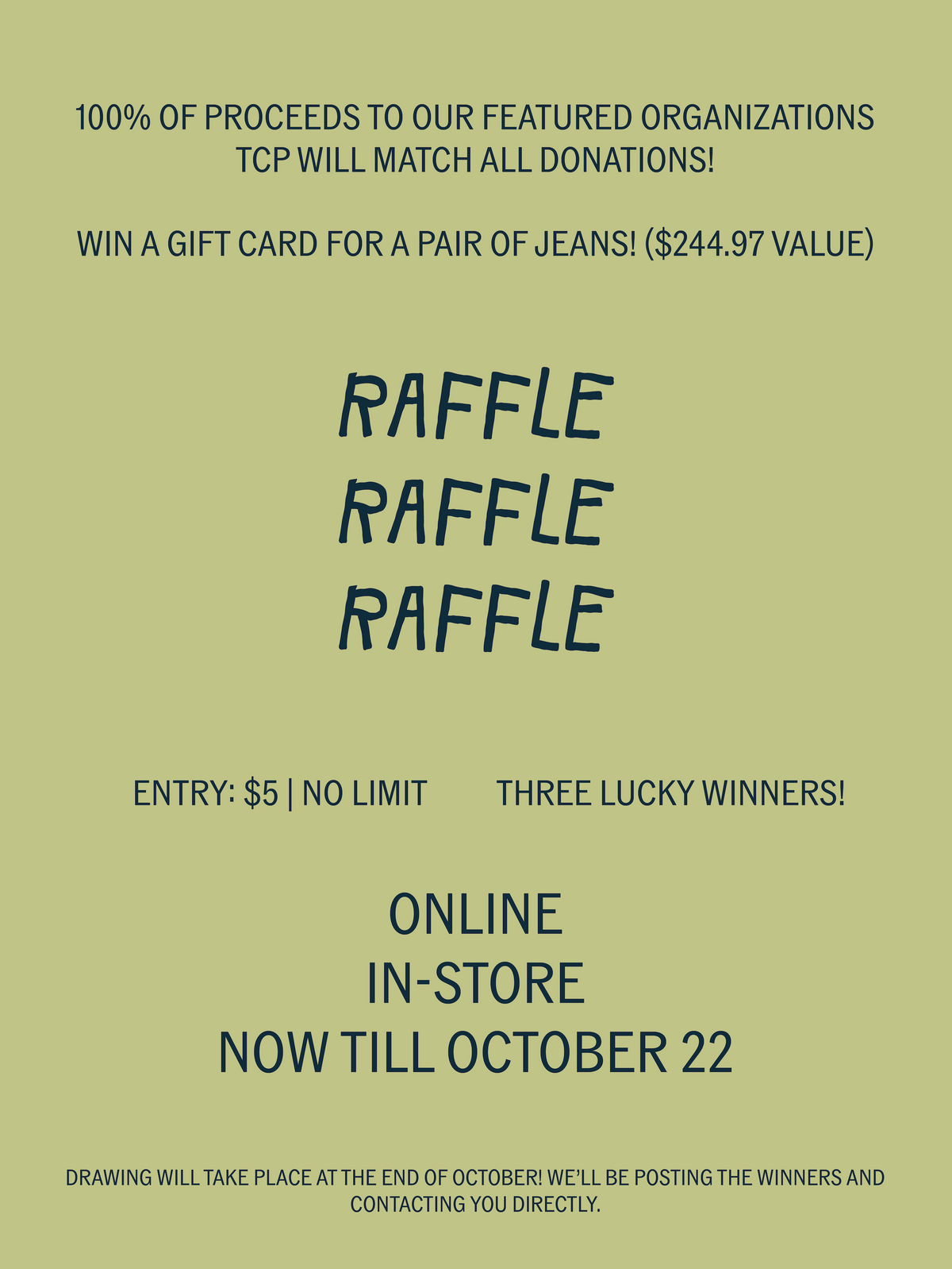 TCP BIRTHDAY RAFFLE - NOW TILL 10/22