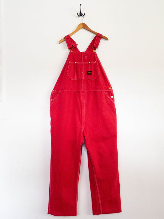 Vintage Deadstock Stan Ray Overalls in Watermelon (2XL)