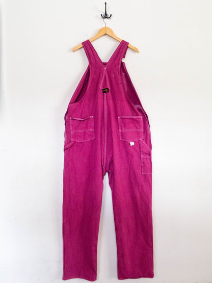 Vintage Deadstock Stan Ray Overalls in Fuchsia (Multiple Sizes)