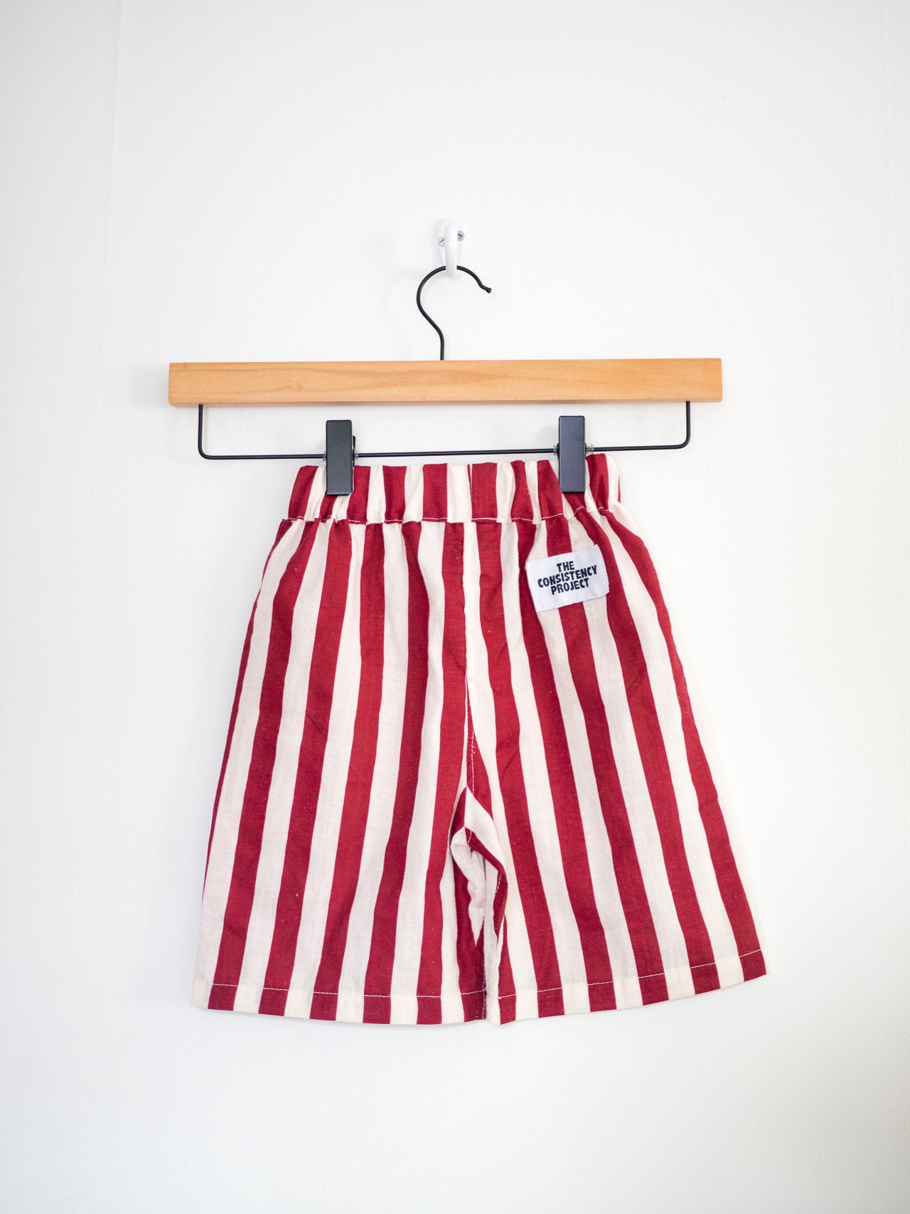(Multiple Sizes) - Red Stripes, Vintage Fabric - TCP Mini Bermuda Shorts